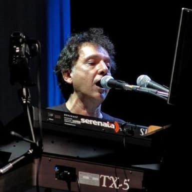 Arnaldo Baptista ao teclado, em show