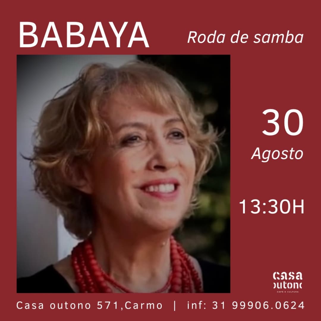 Flyer de Roda de Samba da Babaya