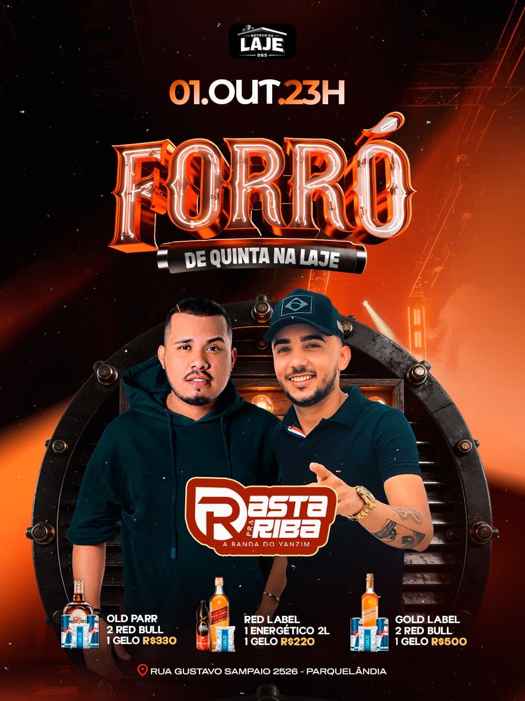 Flyer de Rasta Pra Riba