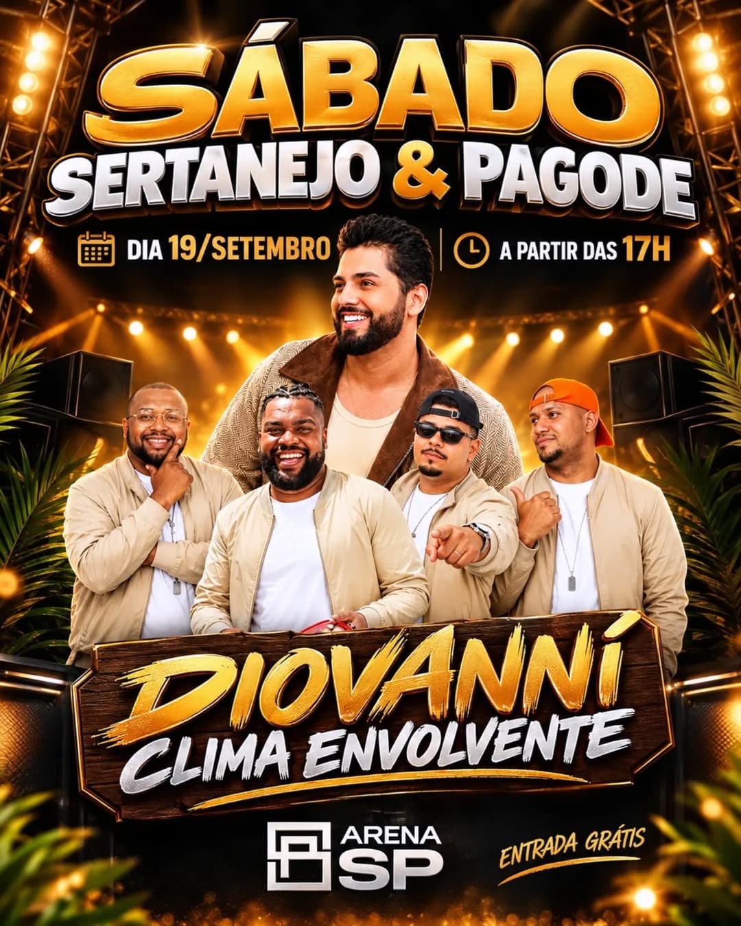 Flyer de Diovanni e Clima Envolvente