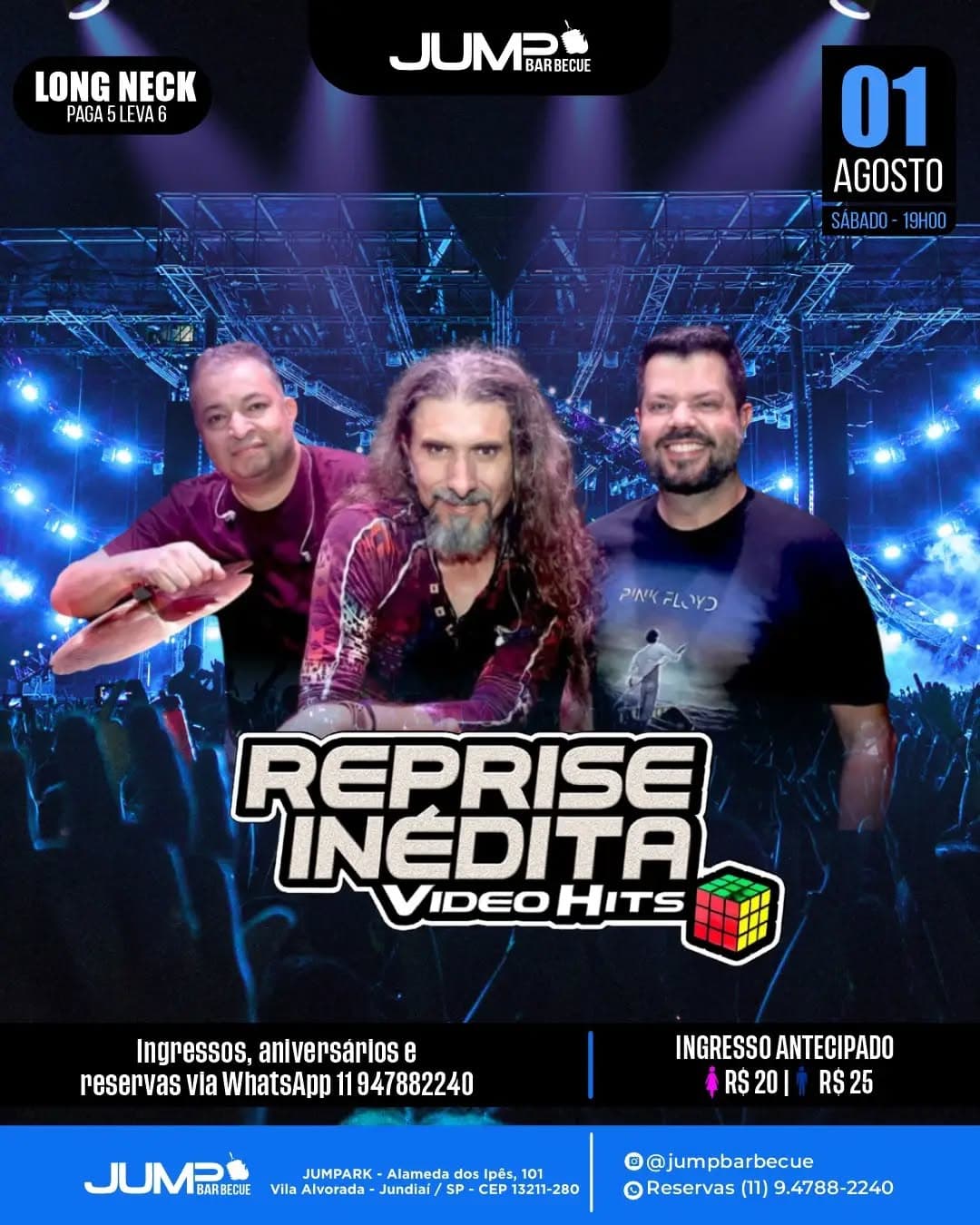 Flyer de Banda Reprise Inédita