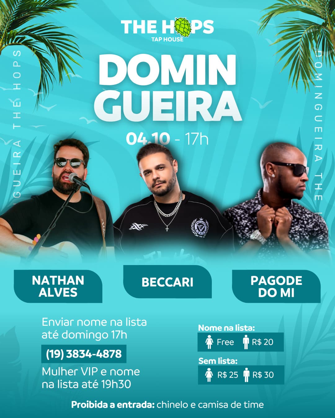 Flyer de Nathan Alves, Michel de Paula e Beccari