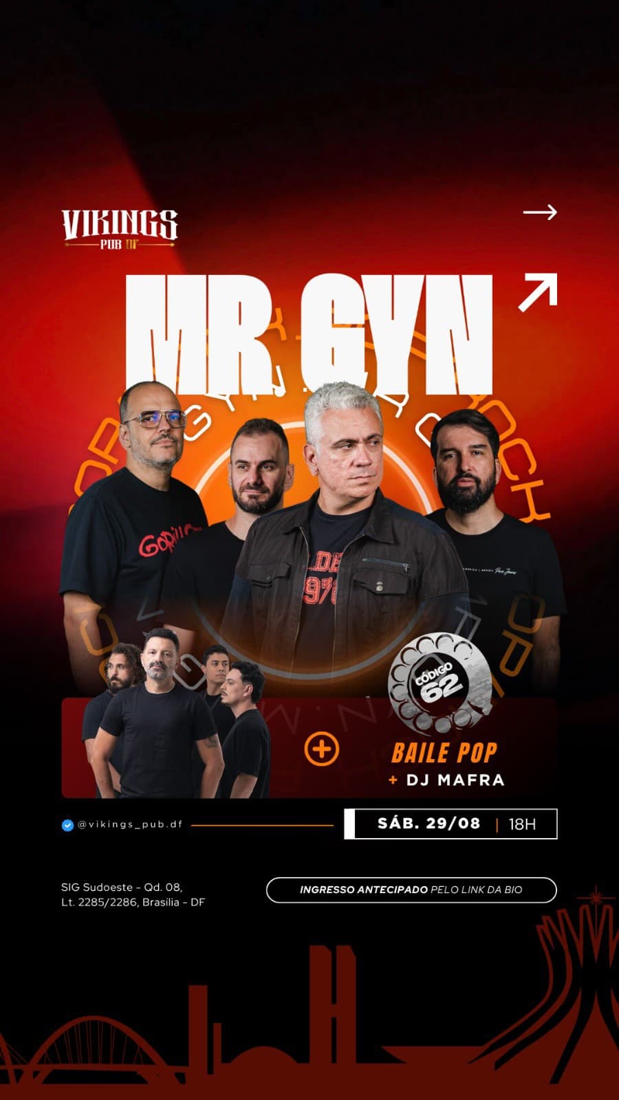 Flyer de Código 62, DJ Maffra e Mr. Gyn