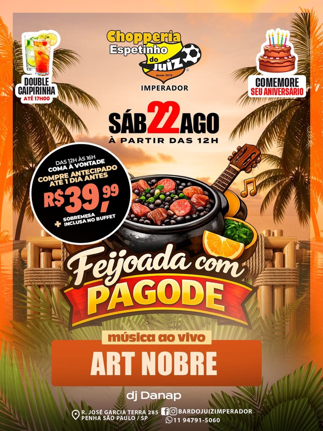 Flyer de Betho Art Nobre e DJ DanAp