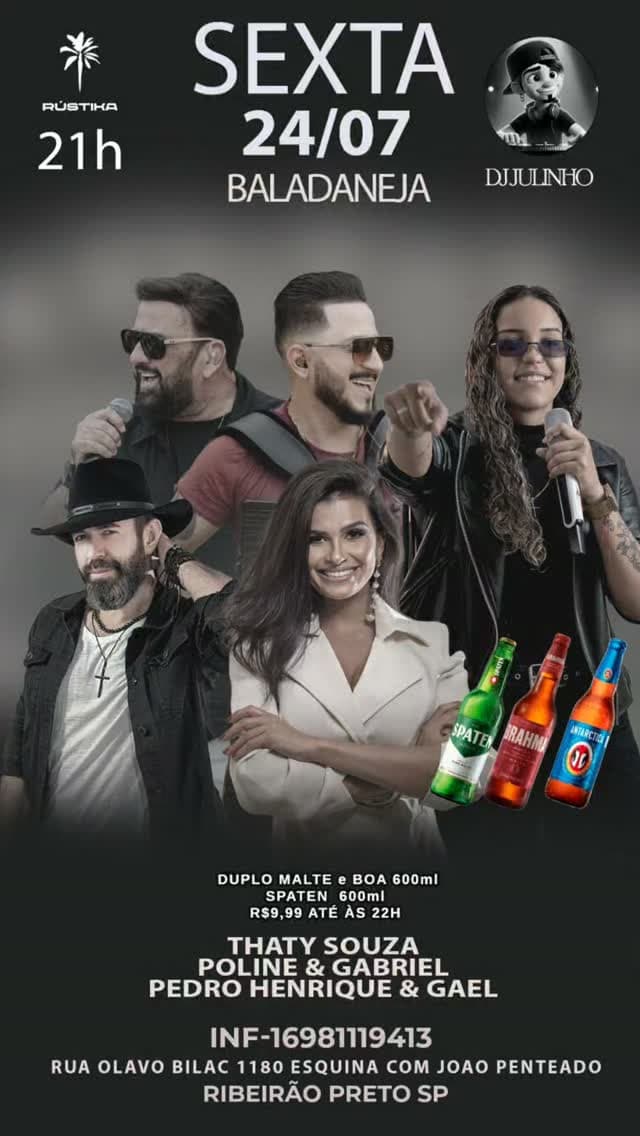 Flyer de Thaty Souza, Poline & Gabriel e mais 2 artistas