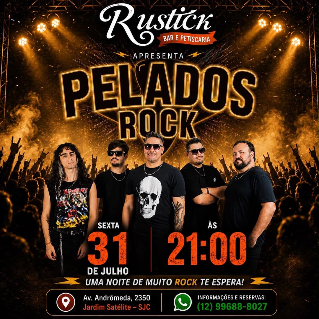 Flyer de Pelados Rock