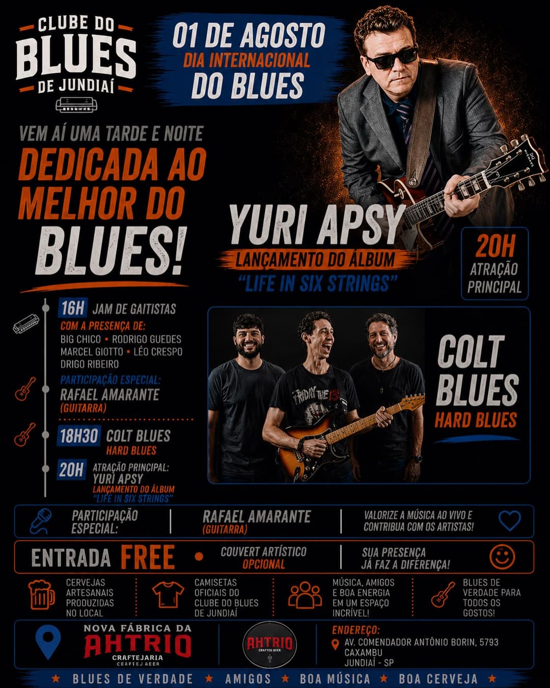 Flyer de Colt Trio e Yuri Apsy