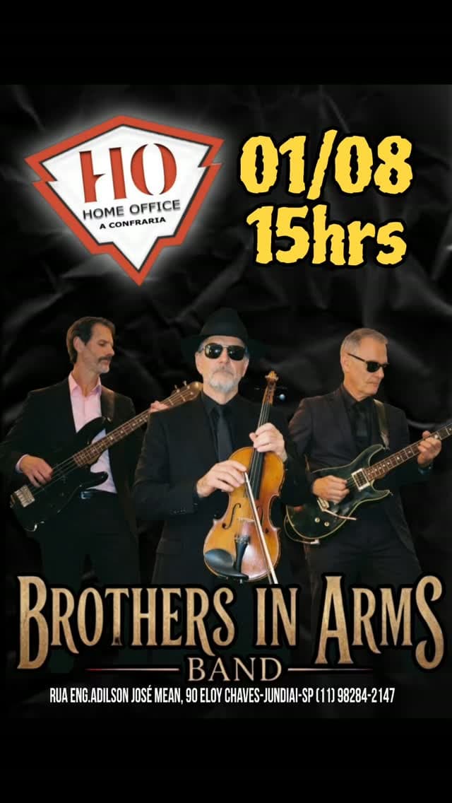 Flyer de Brothers in Arms e Banda Rock Seixas