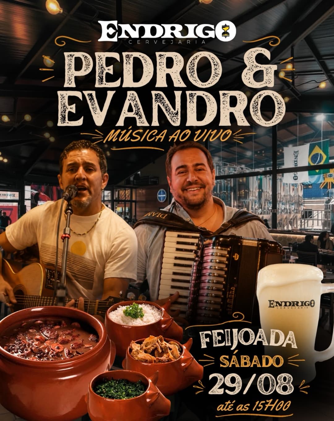 Flyer de Pedro & Evandro