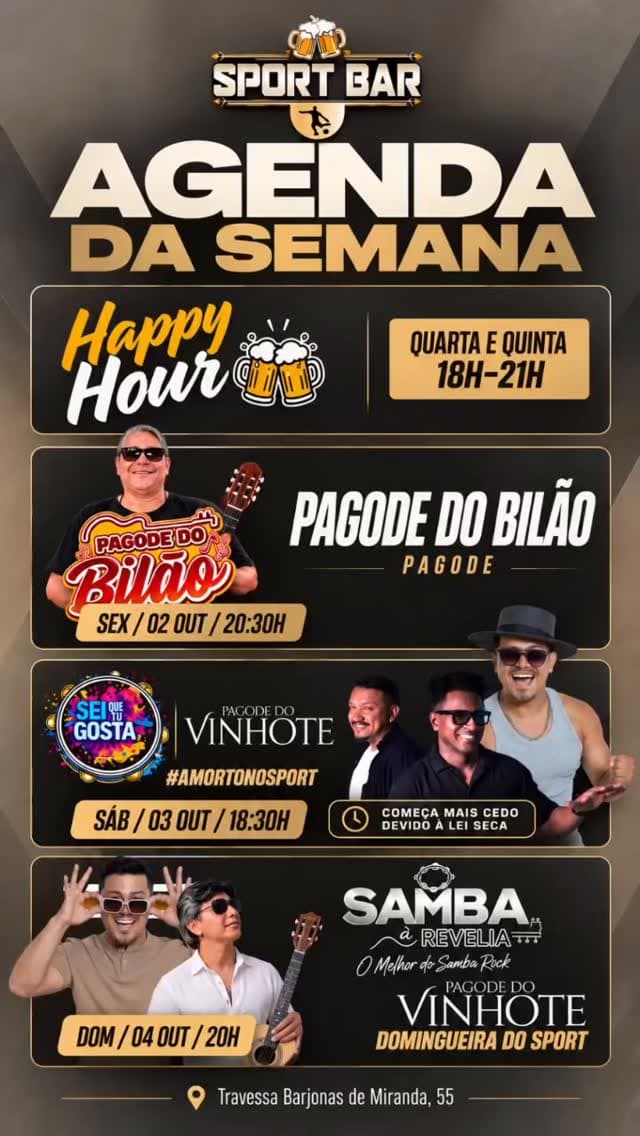 Flyer de Sei Que Tu Gosta e Pagode do Vinhote