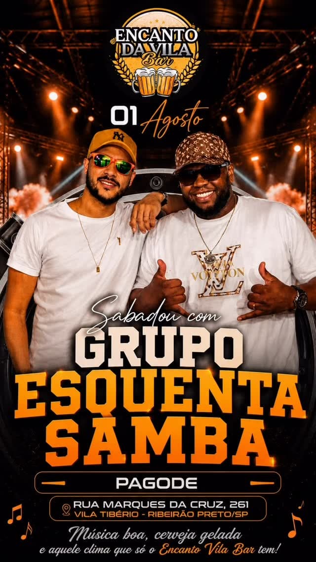Flyer de Grupo Esquenta Samba