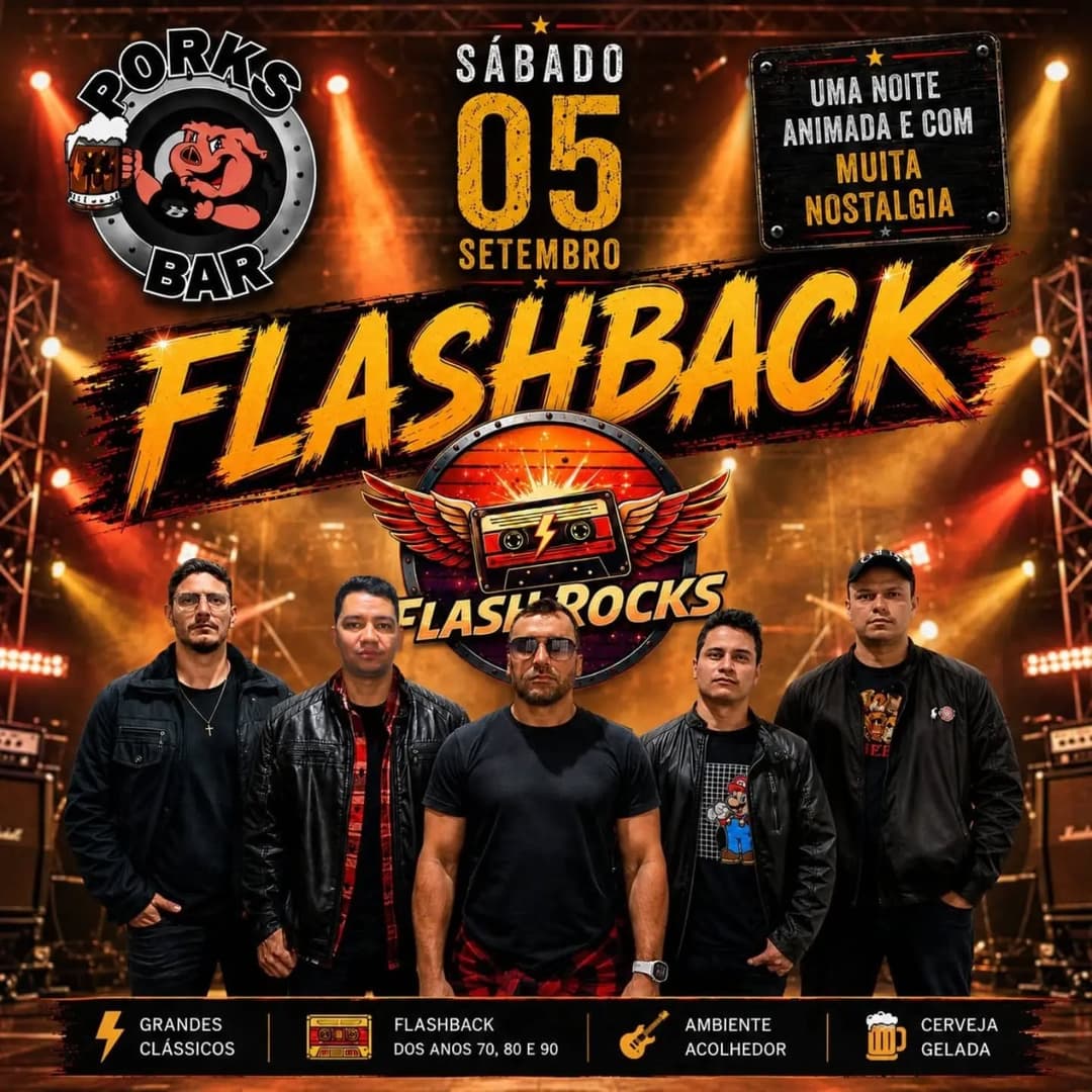 Flyer de Banda Flashrocks