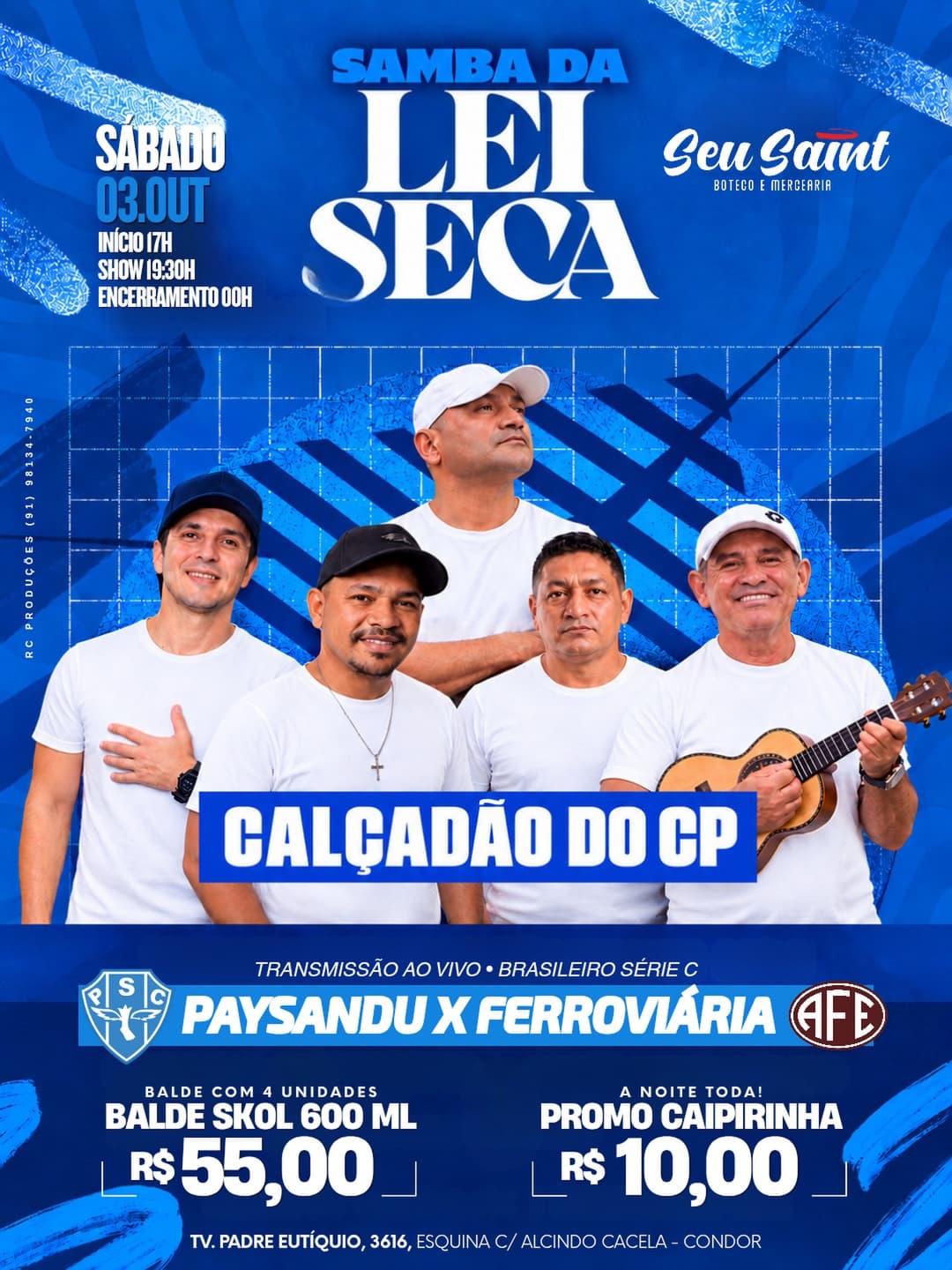 Flyer de Samba da Lei Seca