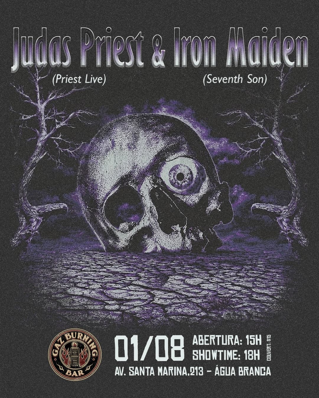 Flyer de Priest Live e Seventh Son