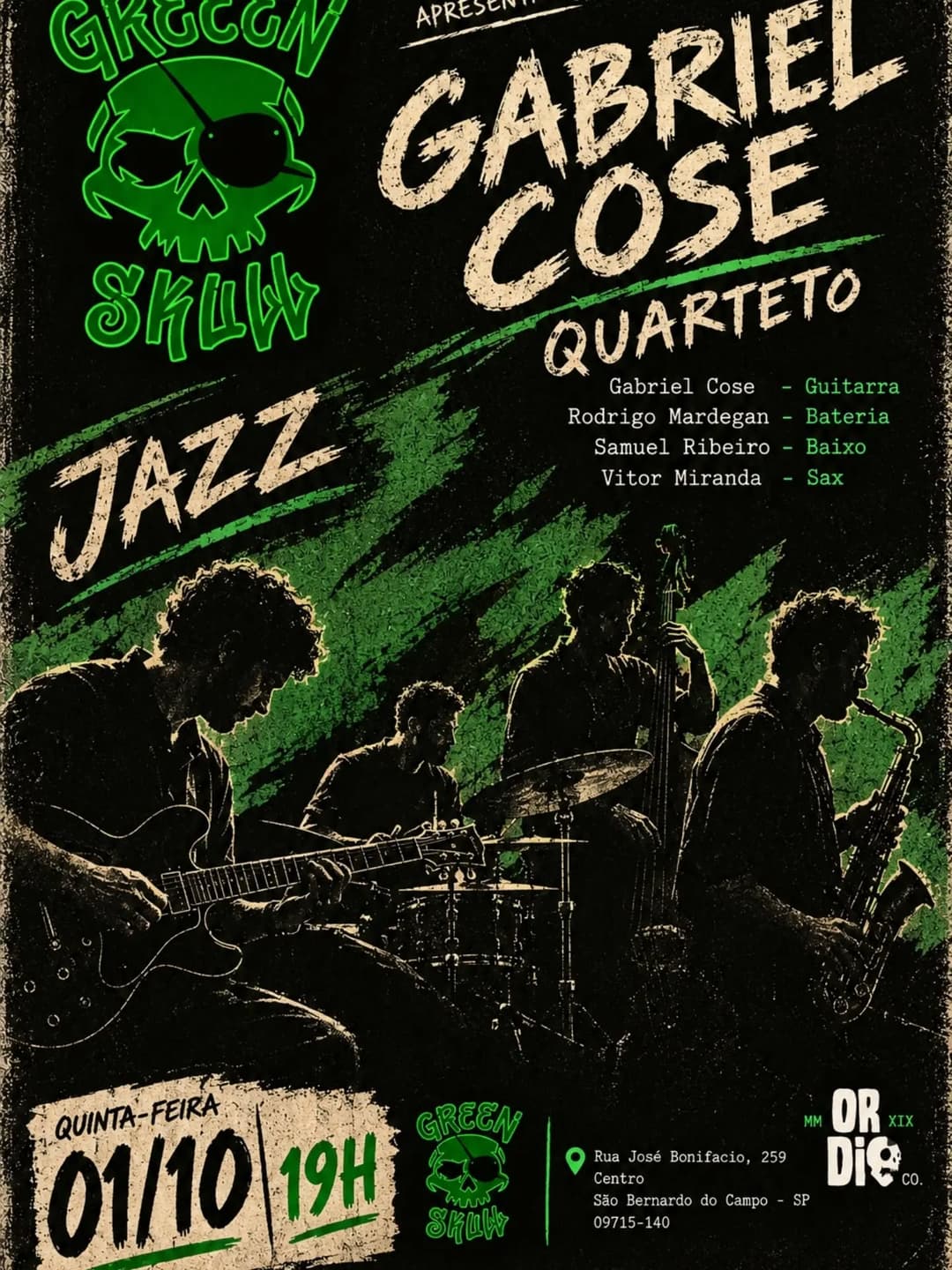 Flyer de Gabriel Cose, Rodrigo Mardegan e mais 2 artistas