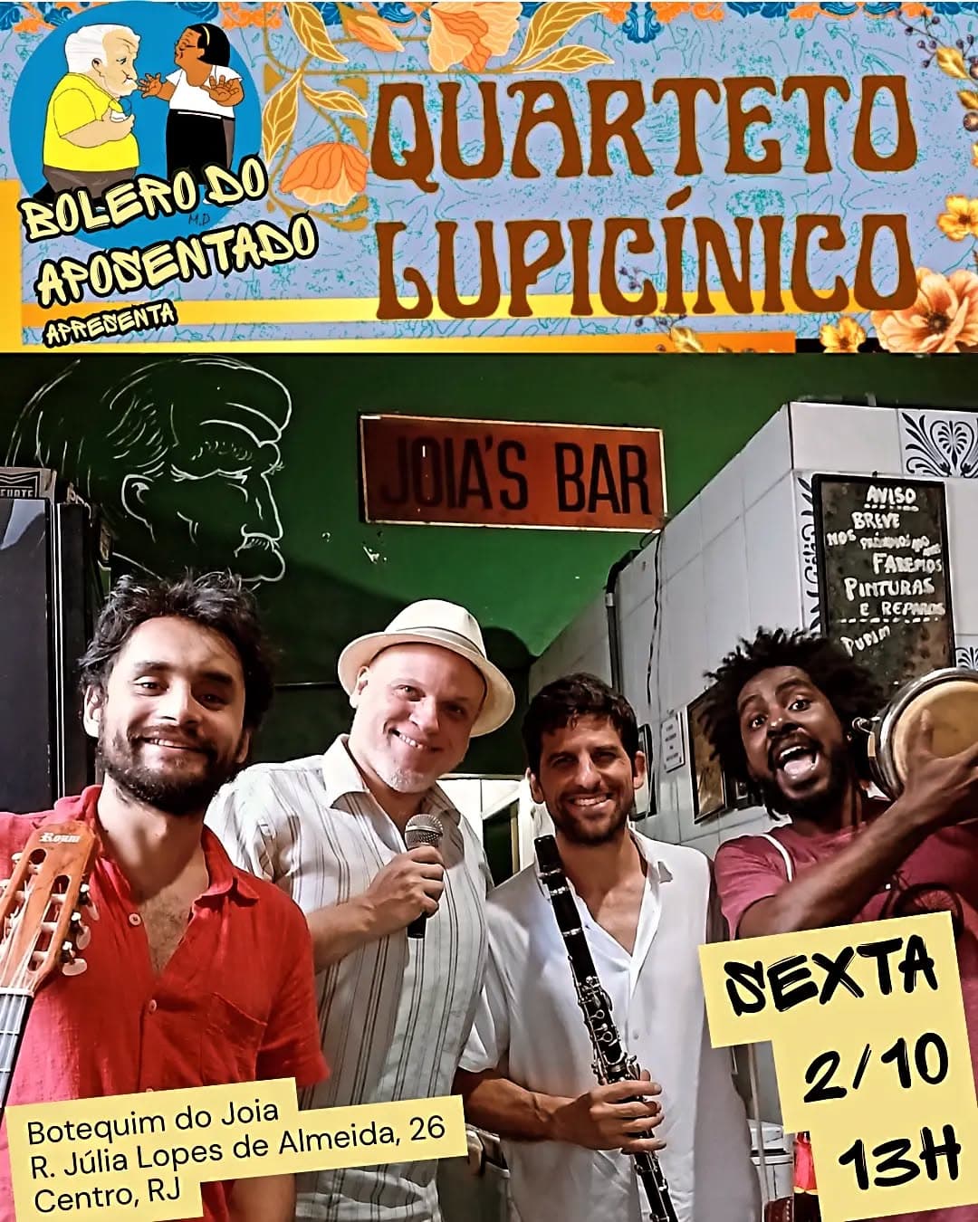 Flyer de Quarteto Lupicínico