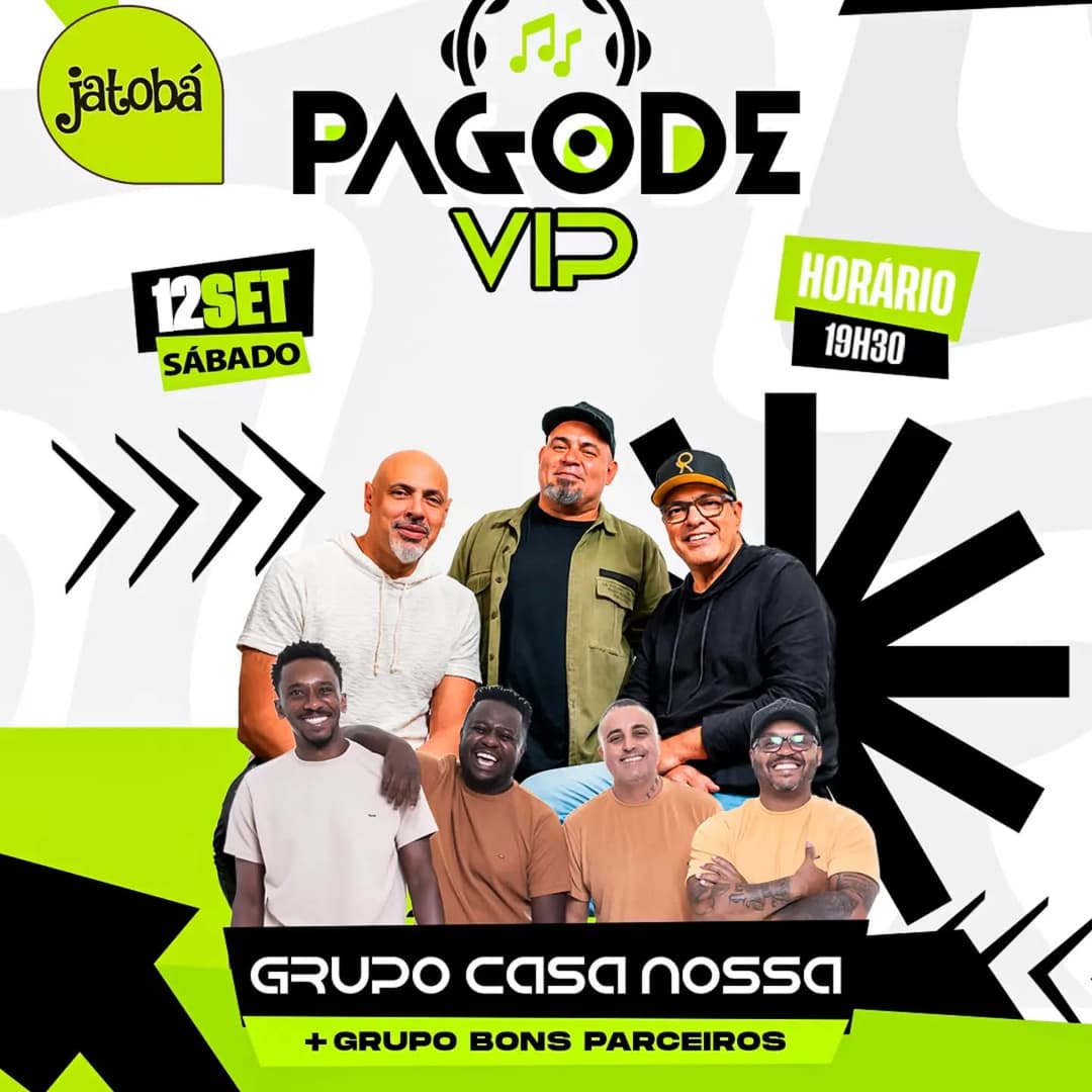 Flyer de Grupo Casa Nossa, Grupo Bons Parceiros e Trio + 1