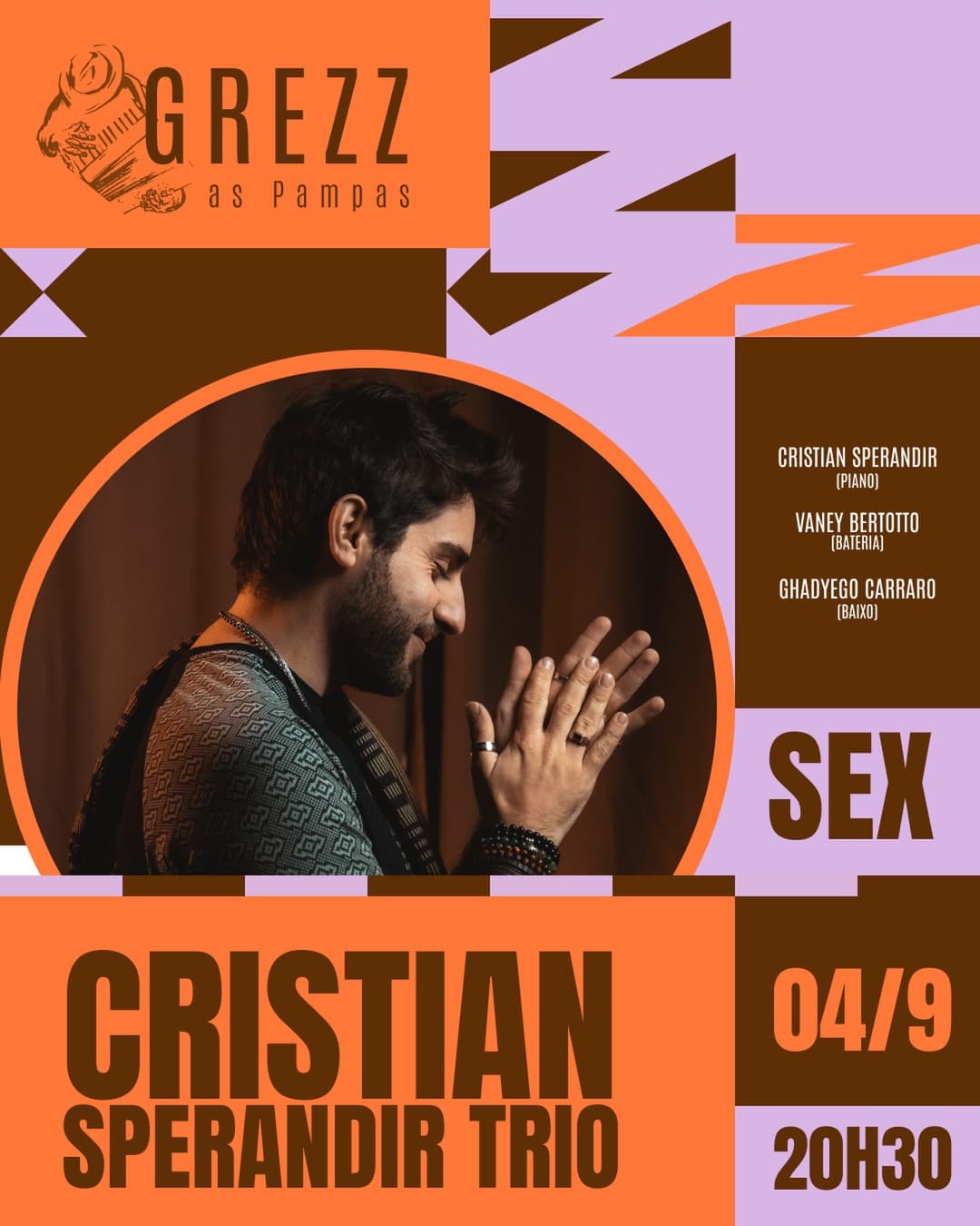 Flyer de Cristian Sperandir Trio