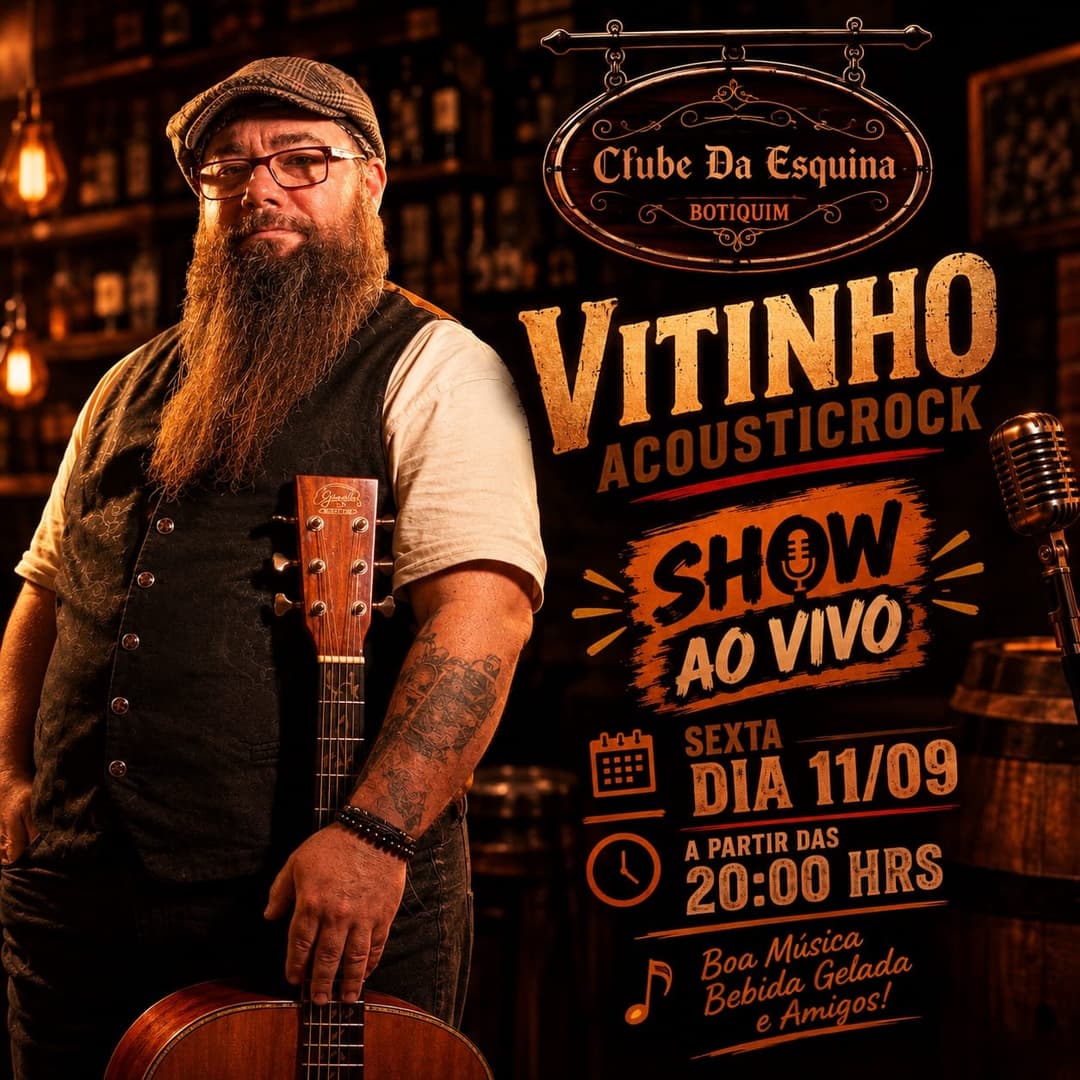 Flyer de Vitinho Acoustic Rock
