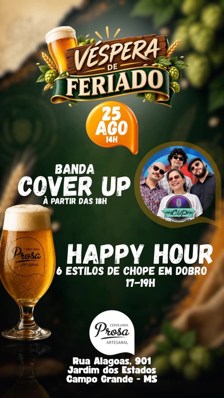 Flyer de Banda Cover Up