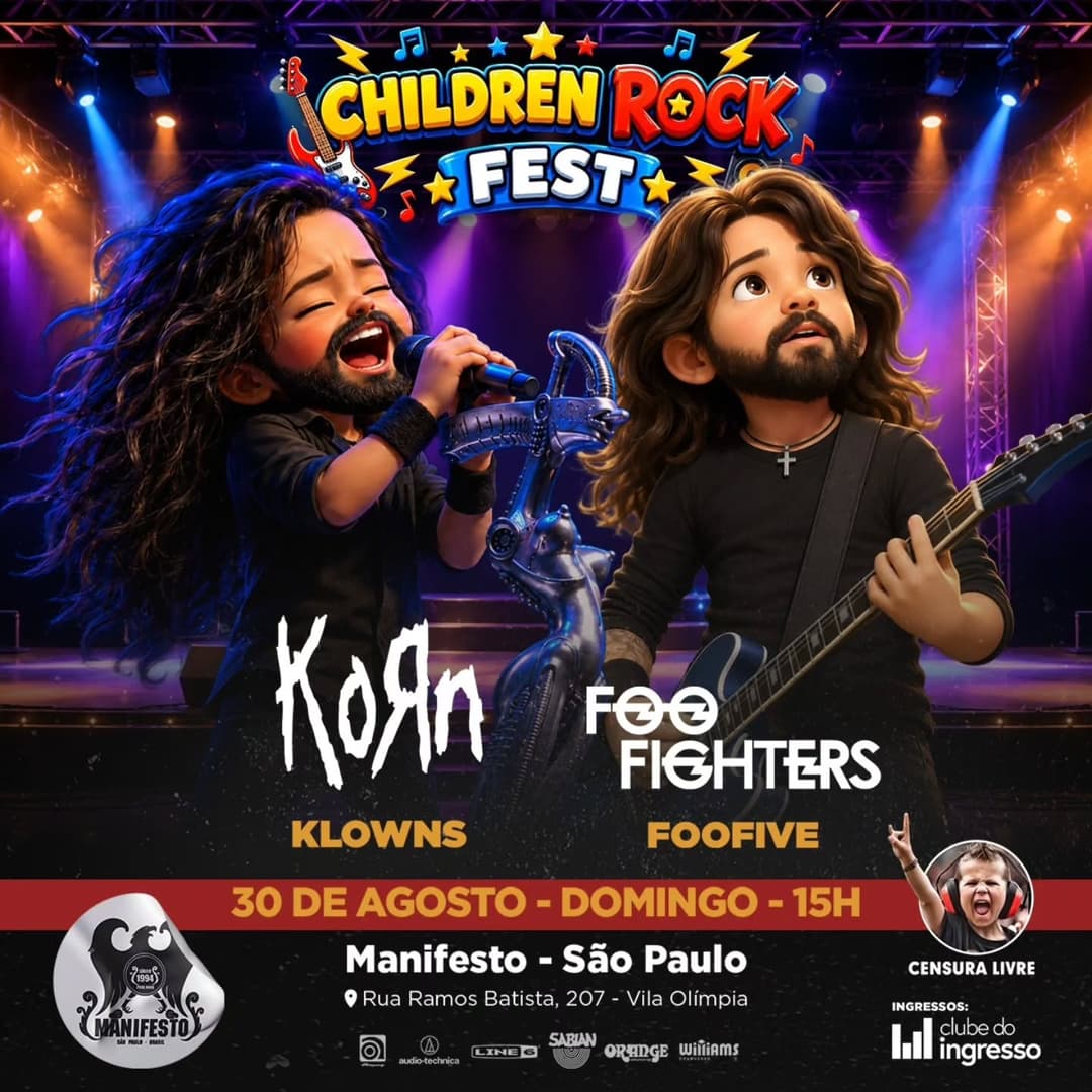 Flyer de KoRn Experience Brazil e Foo Five