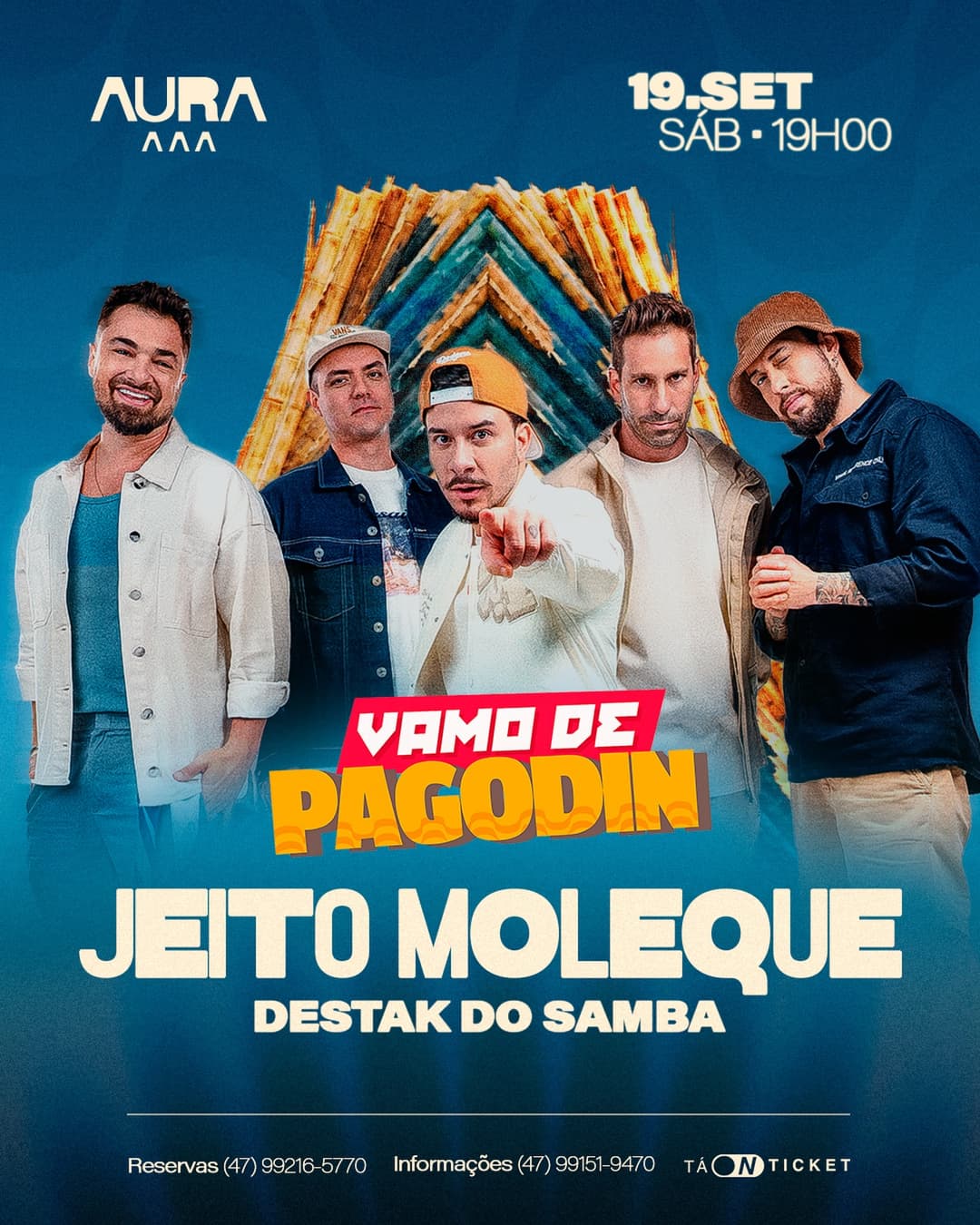 Flyer de Jeito Moleque e Destak do Samba