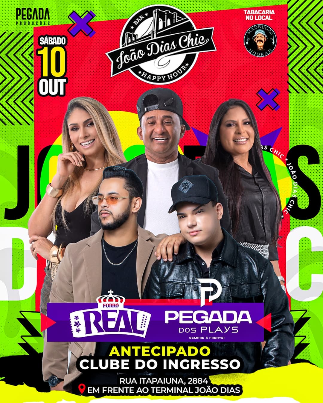 Flyer de Pegada dos Plays e Forró Real