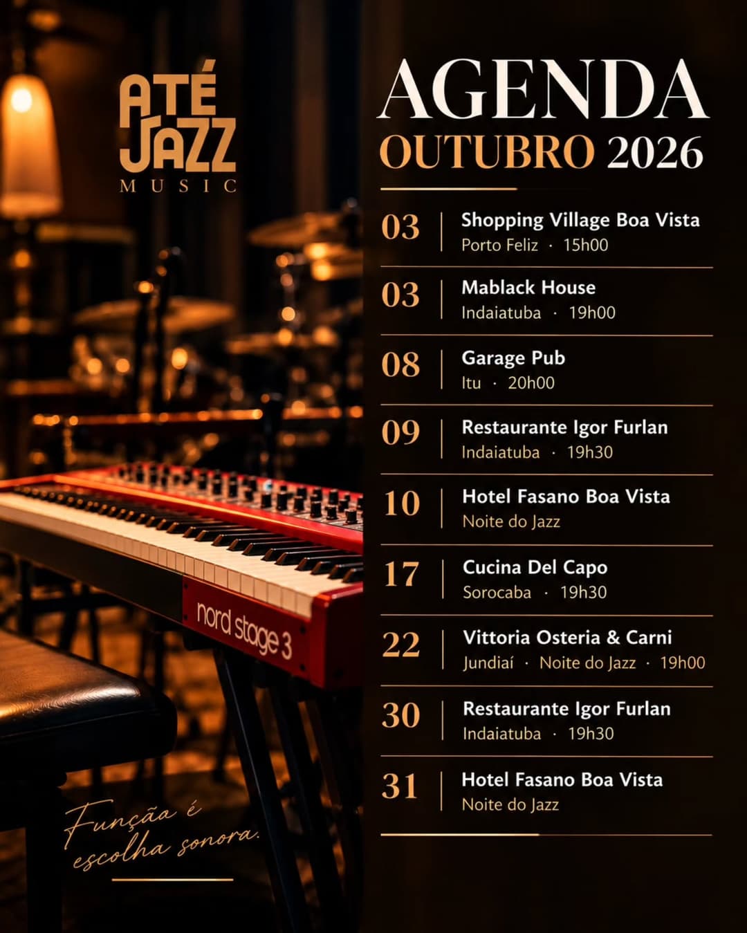 Flyer de Eduardo Gobi e Até Jazz