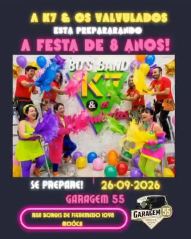 Flyer de K7 e Os Valvulados e K7