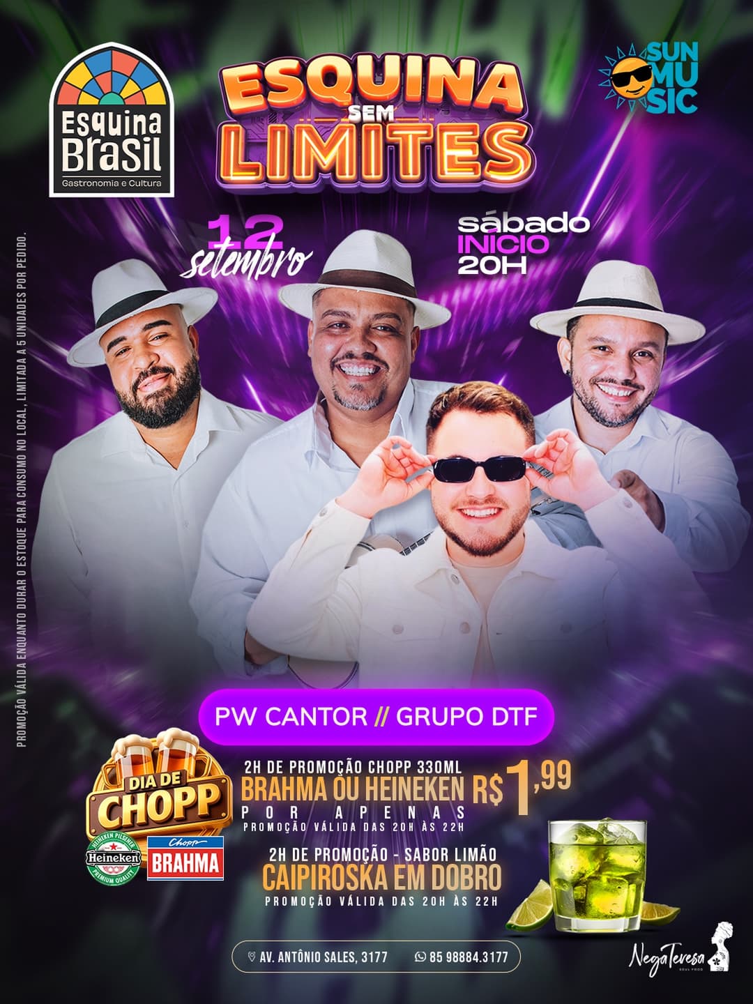 Flyer de Grupo DTF e PW Cantor