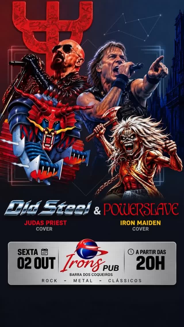 Flyer de Powerslave e Old Steel