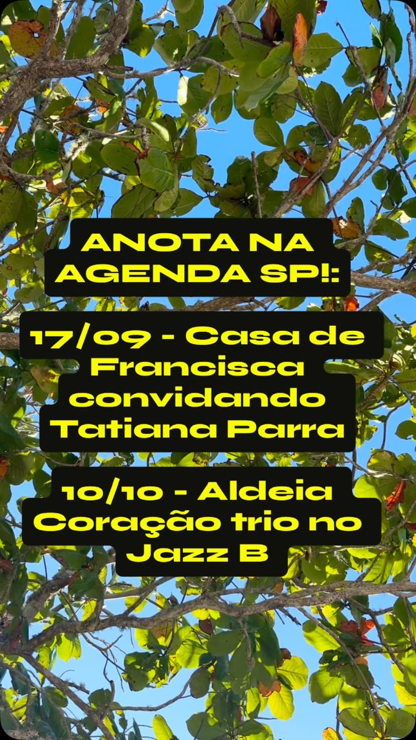 Flyer de Antonio Loureiro e Tatiana Parra
