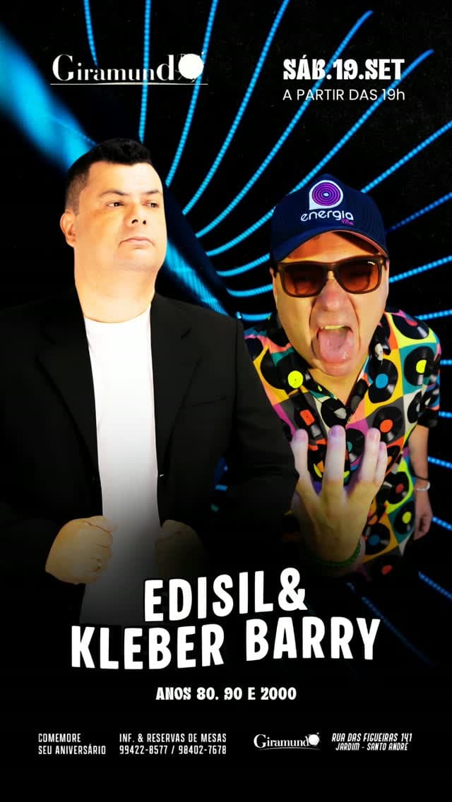 Flyer de Edisil e Kleber Barry
