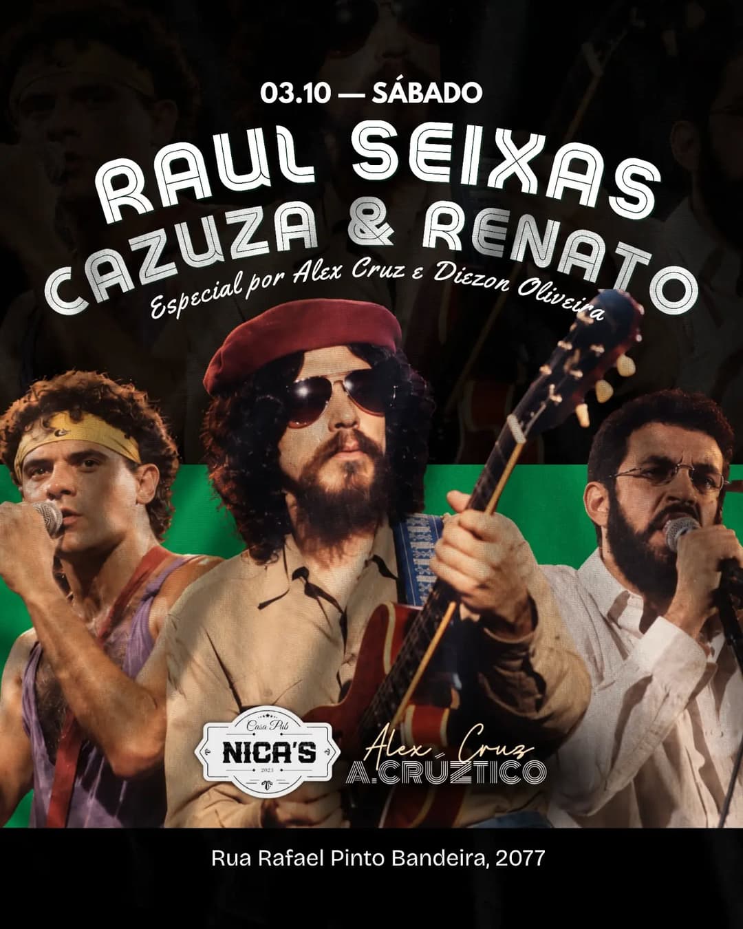Flyer de Alex Cruz e Dieizon Oliveira