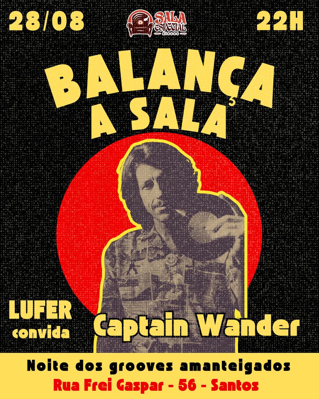 Flyer de Lufer e DJ Captain Wander