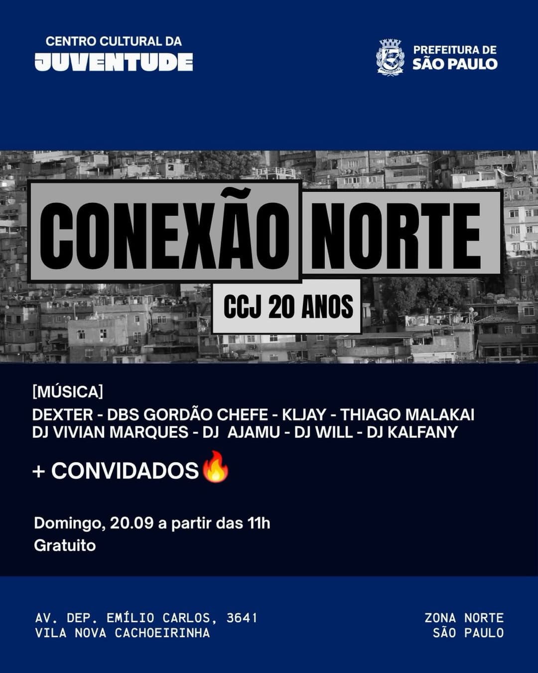 Flyer de Vivian Marques, DJ Ajamu e mais 4 artistas