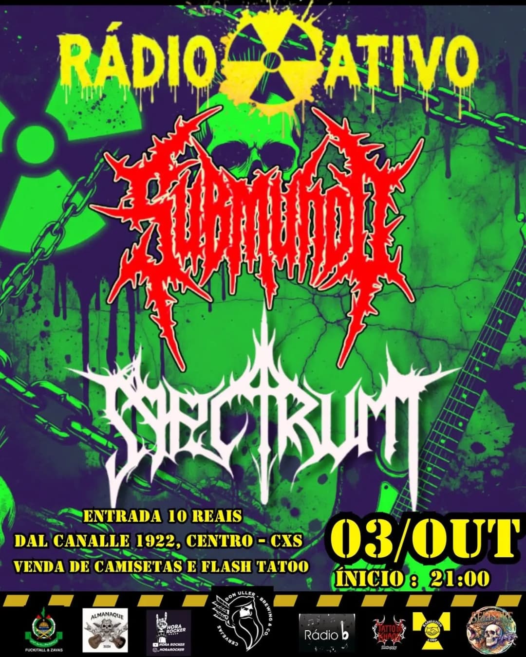Flyer de Spectrum e Submundo