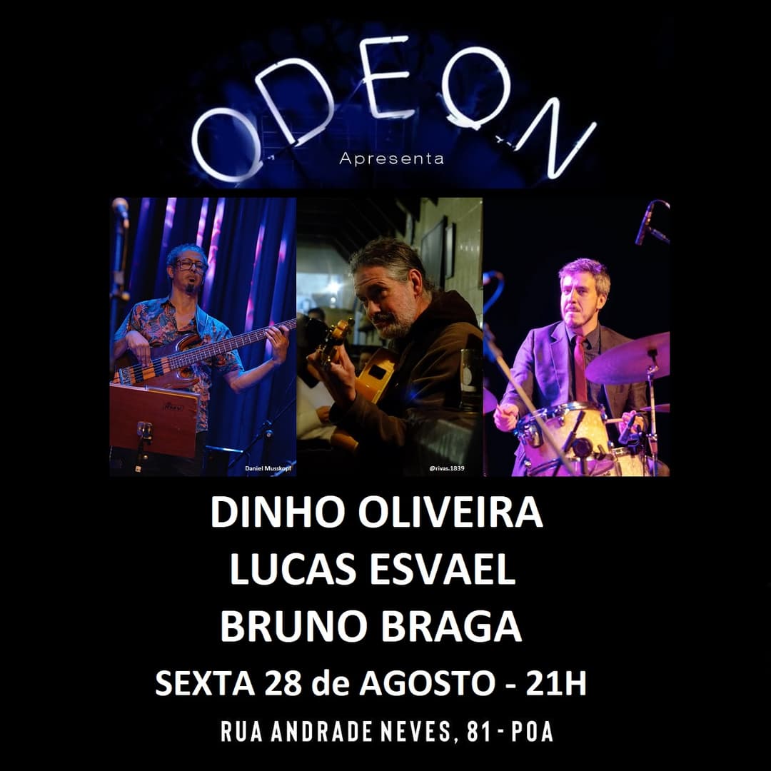 Flyer de Dinho Oliveira, Lucas Esvael e Bruno Braga