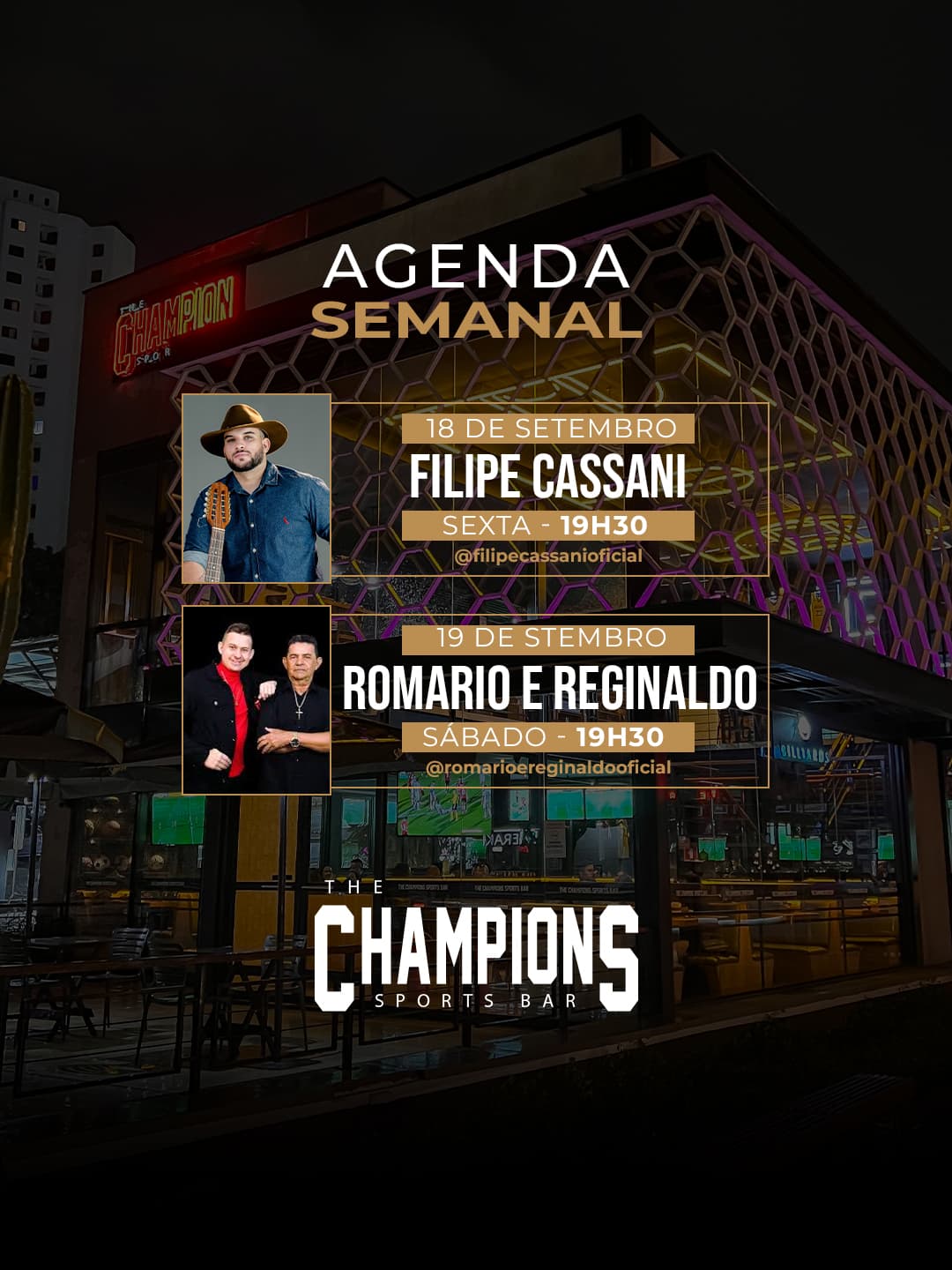 Flyer de Romario & Reginaldo