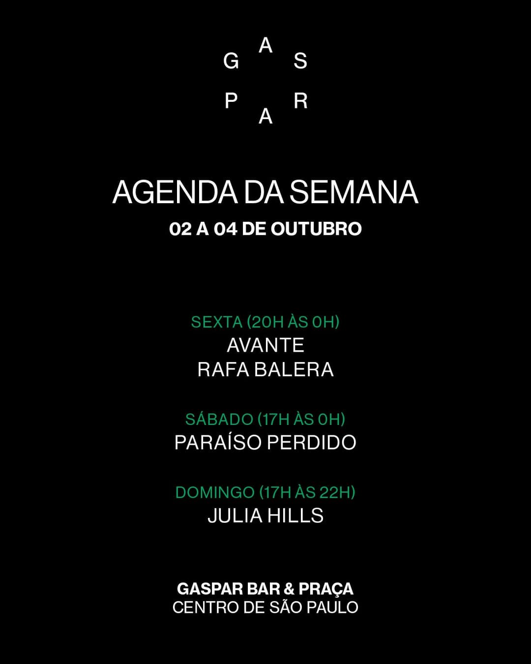 Flyer de João Laion, Paraíso Perdido e Thiago Bobi