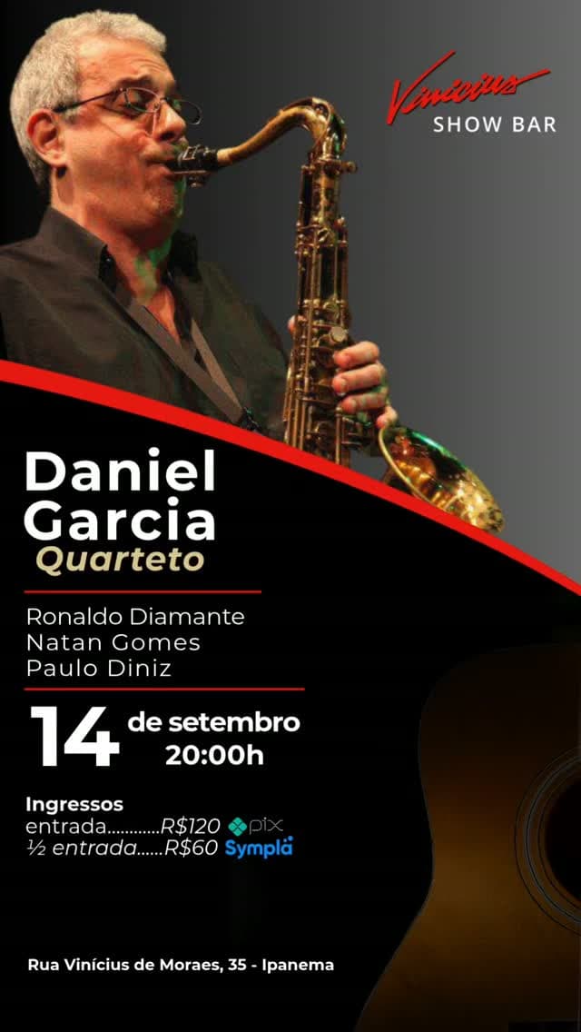 Flyer de Daniel Garcia Quarteto