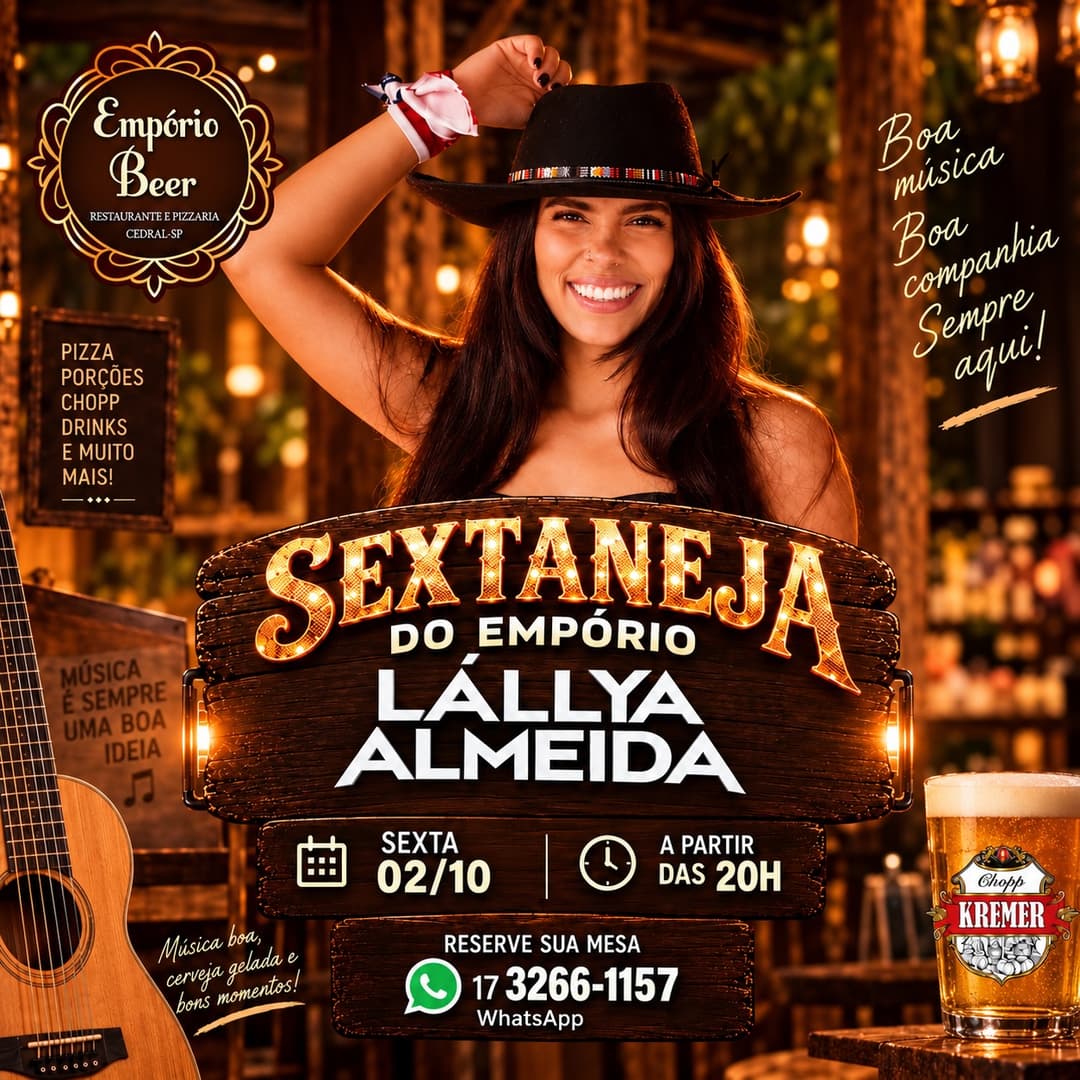 Flyer de Lallya Almeida