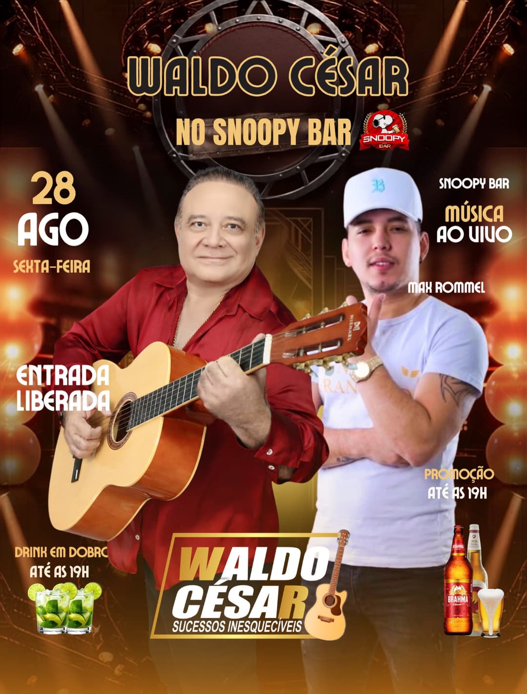 Flyer de Waldo César e Max Rommel
