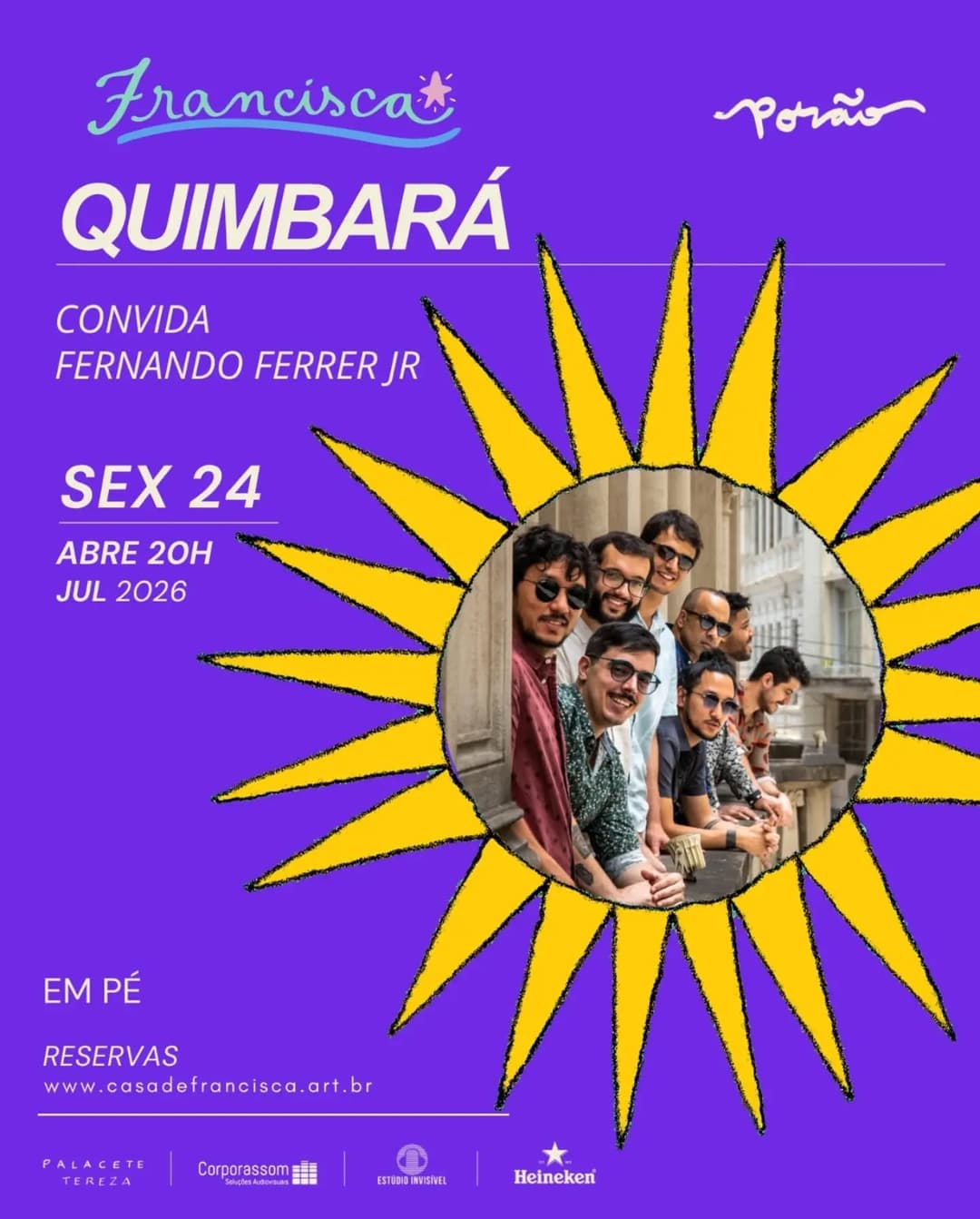 Flyer de Quimbará e Fernando Ferrer Jr.