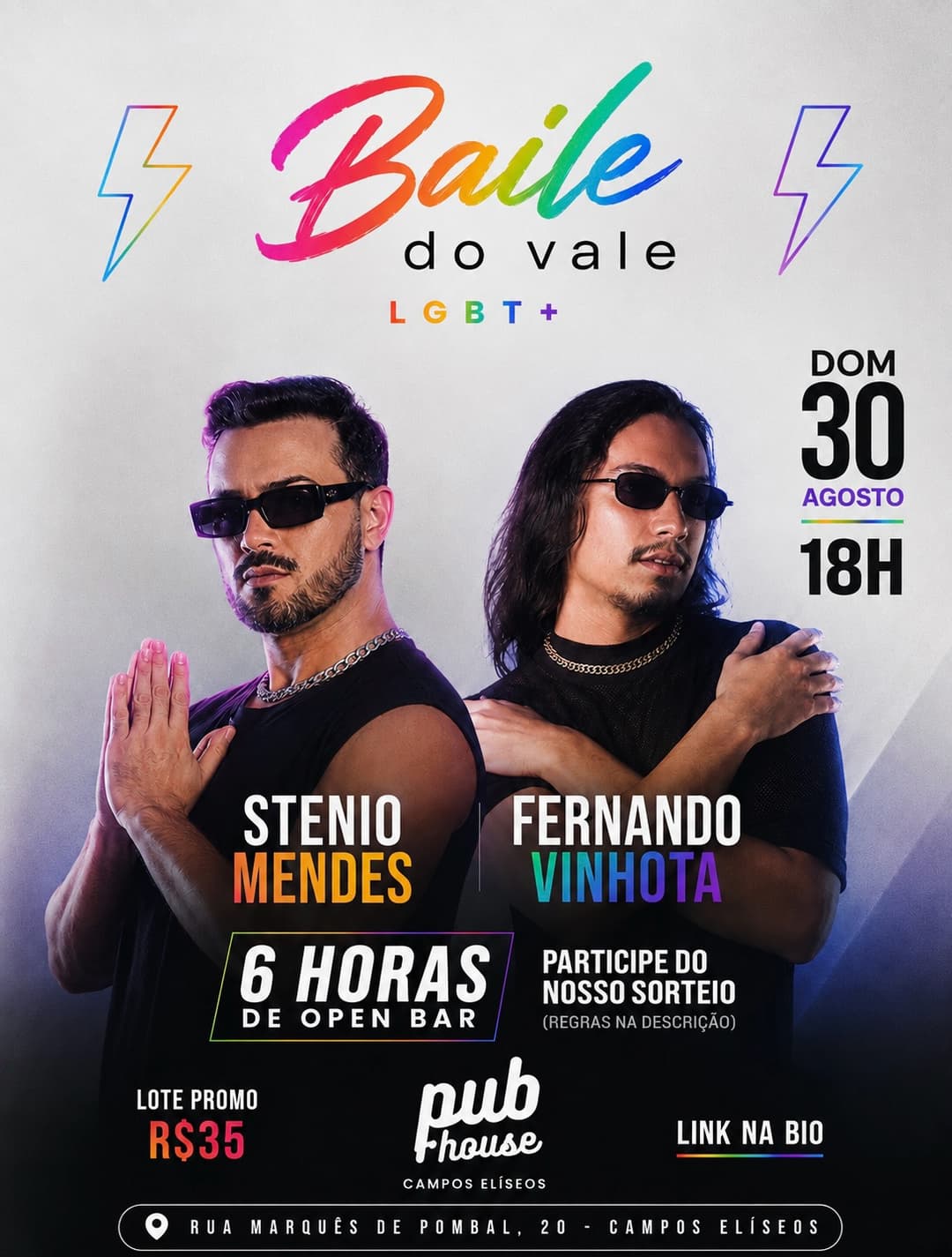 Flyer de Fernando Vinhota e Stenio Mendes