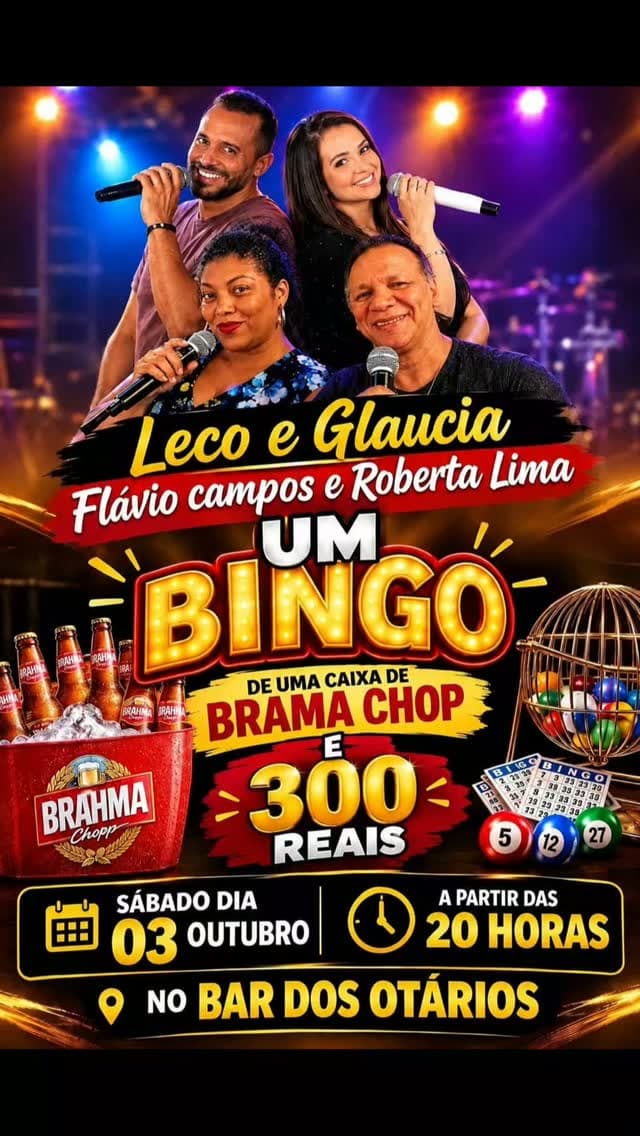 Flyer de LECO E GLAUCIA, FLÁVIO CAMPOS e ROBERTA LIMA