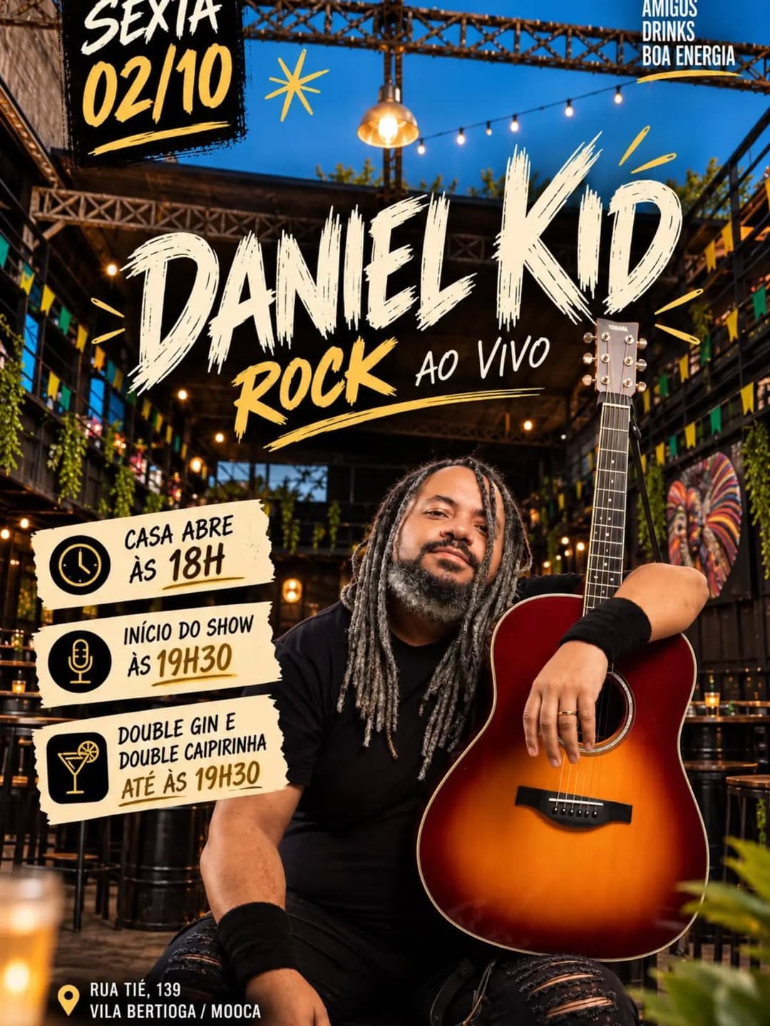 Flyer de Daniel Ribeiro Kid e Daniel Kid