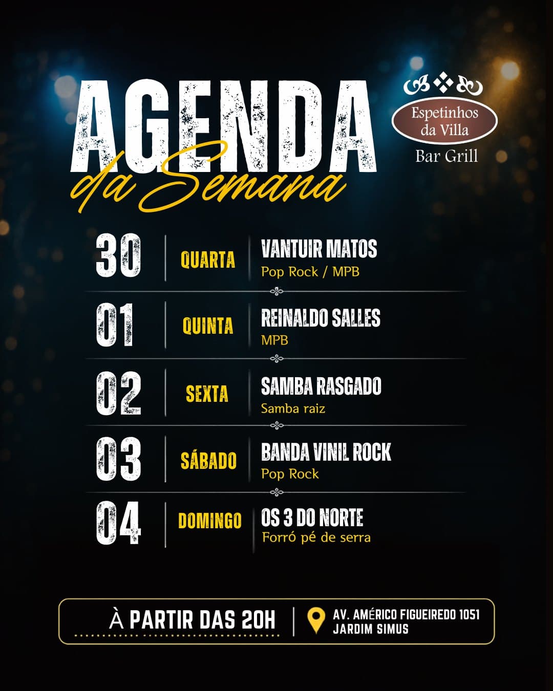 Flyer de Banda Vinil Rock