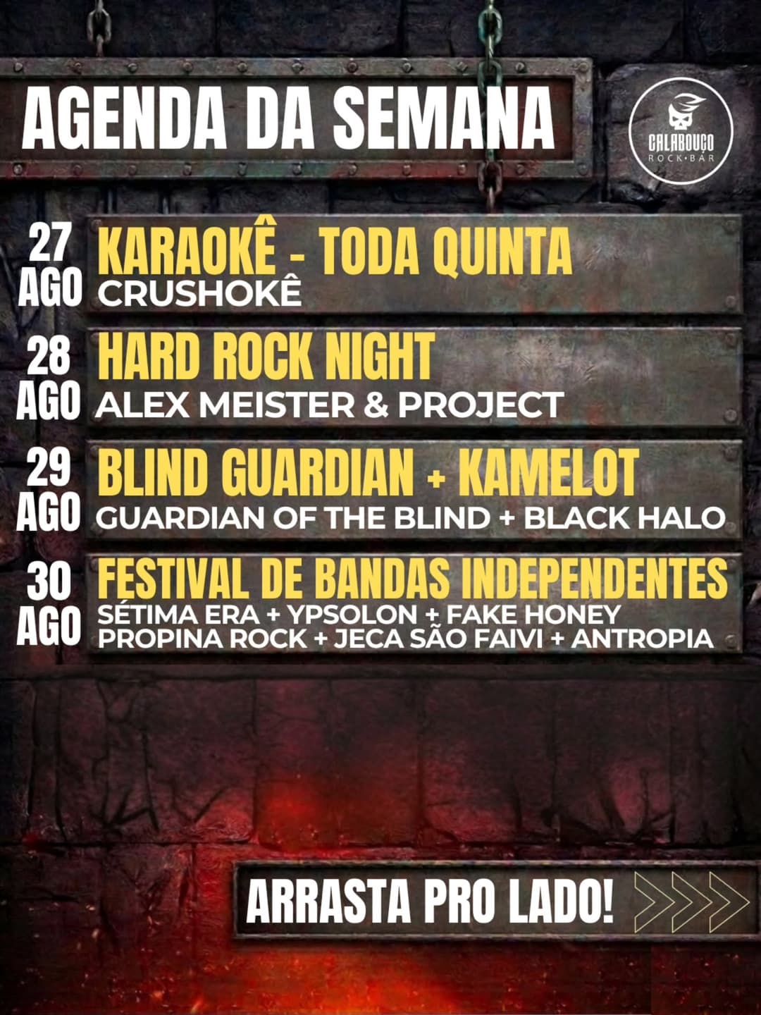 Flyer de Alex Meister & Project e DJ Cláudio Borges
