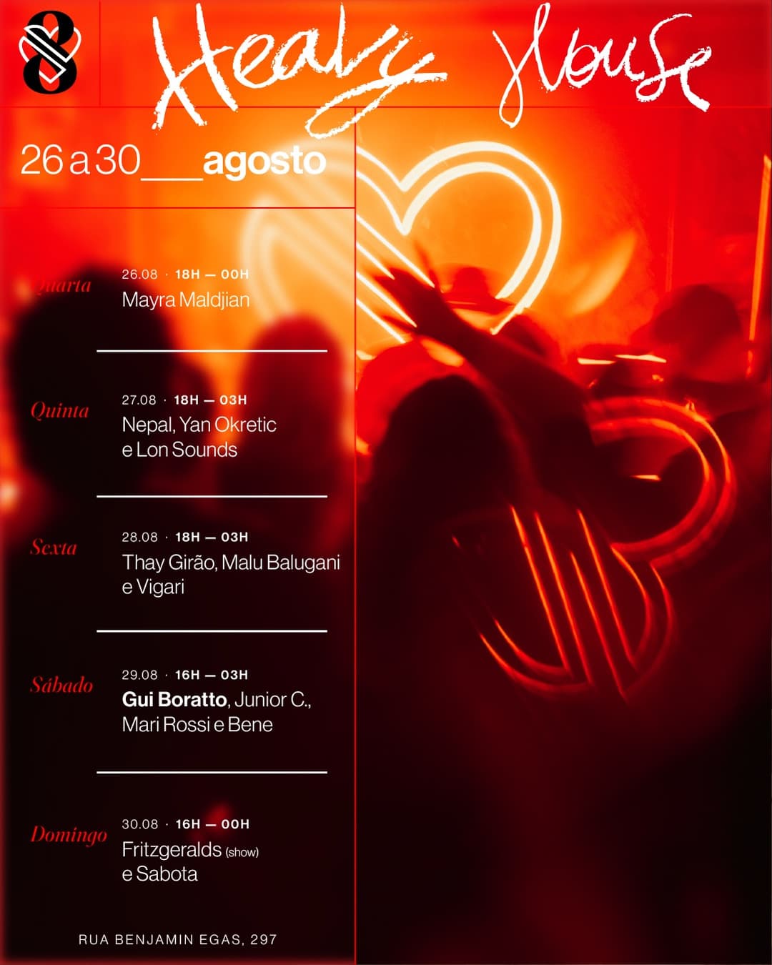 Flyer de Mari Rossi, Gui Boratto, juniorcmusic e lucasbenevidesb